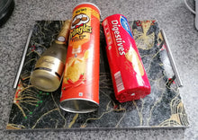 Load image into Gallery viewer, Black Marquina Style Marble Effect Serving Tray