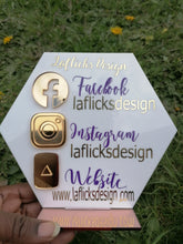 Load image into Gallery viewer, 20cm White and Rose Gold Hexagon Plaque