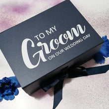 Load image into Gallery viewer, Grooms wedding day gift box