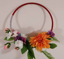 Load image into Gallery viewer, Sunflower Greenery Bouquet Hoop