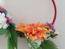 Load image into Gallery viewer, Sunflower Greenery Bouquet Hoop