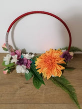 Load image into Gallery viewer, Sunflower Greenery Bouquet Hoop