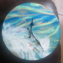 Load image into Gallery viewer, Blue Wave Effect Clock