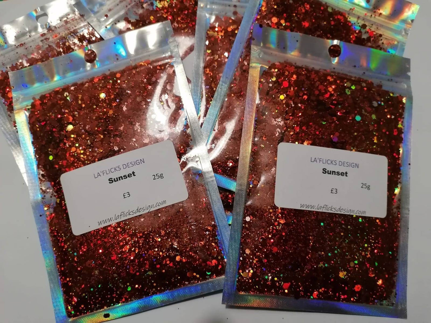 Sunset Orange chunky glitter mix