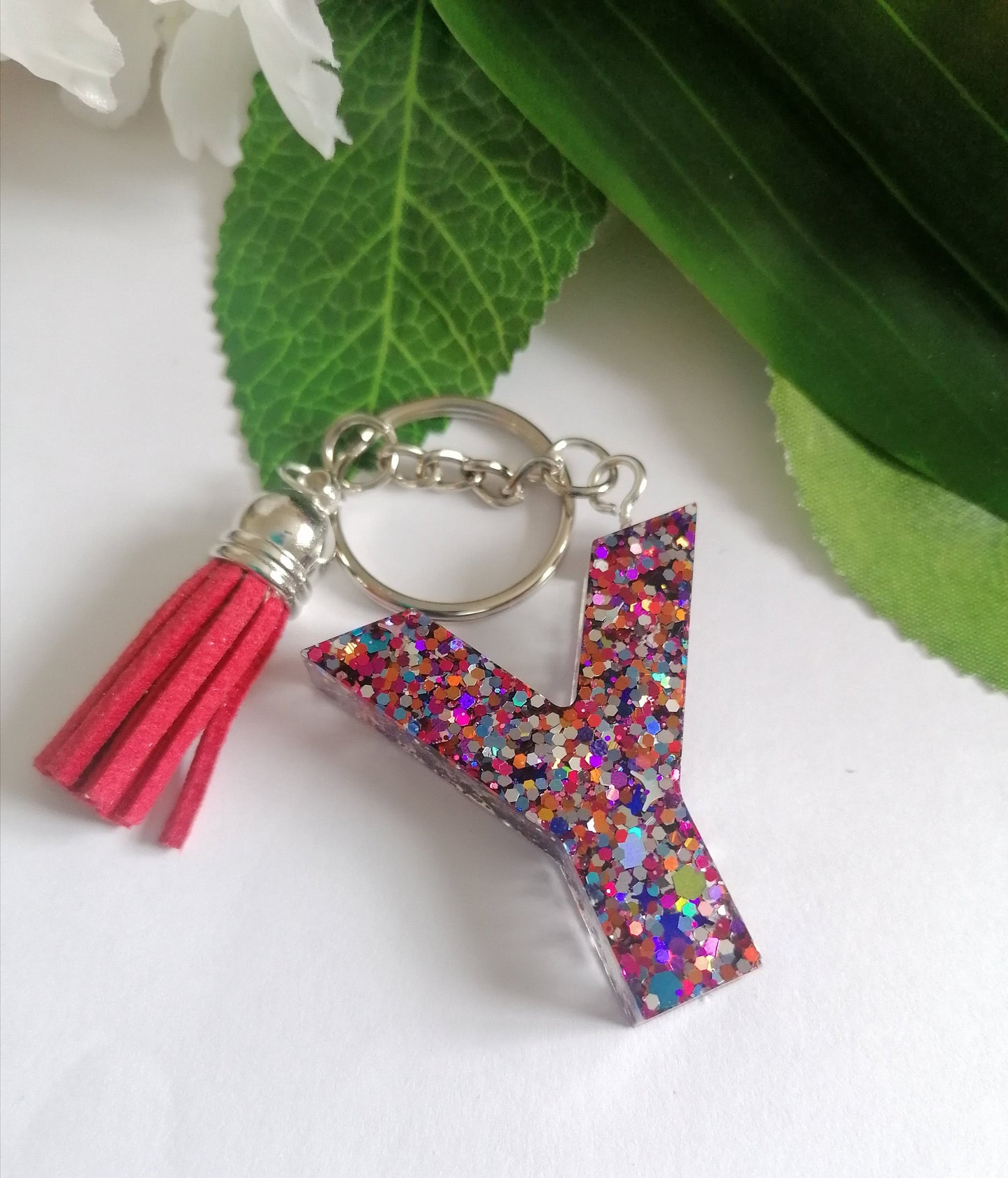 Personalised Letter Y keyring