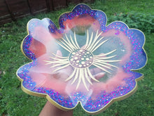 Load image into Gallery viewer, Purple and Gold set of 4 Resin Coasters