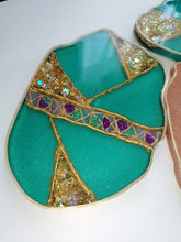 Load image into Gallery viewer, Triple Aqua Geode Coaster