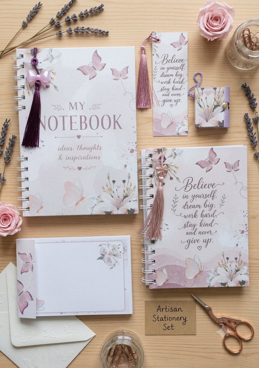 Elegant Butterfly Stationery Gift Set for Journaling, Planning & Everyday Inspiration