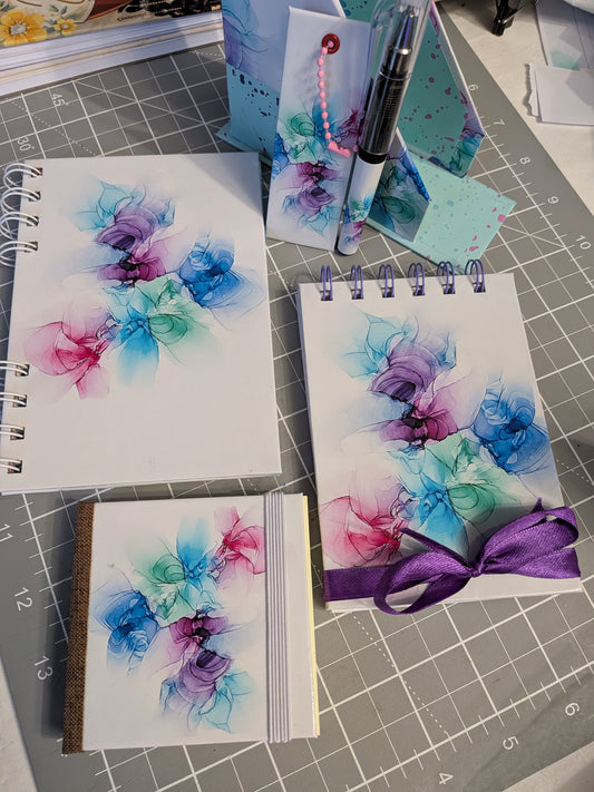 Fluid Ink Art Stationery Bundle | Instant Download (8.5" x 11")