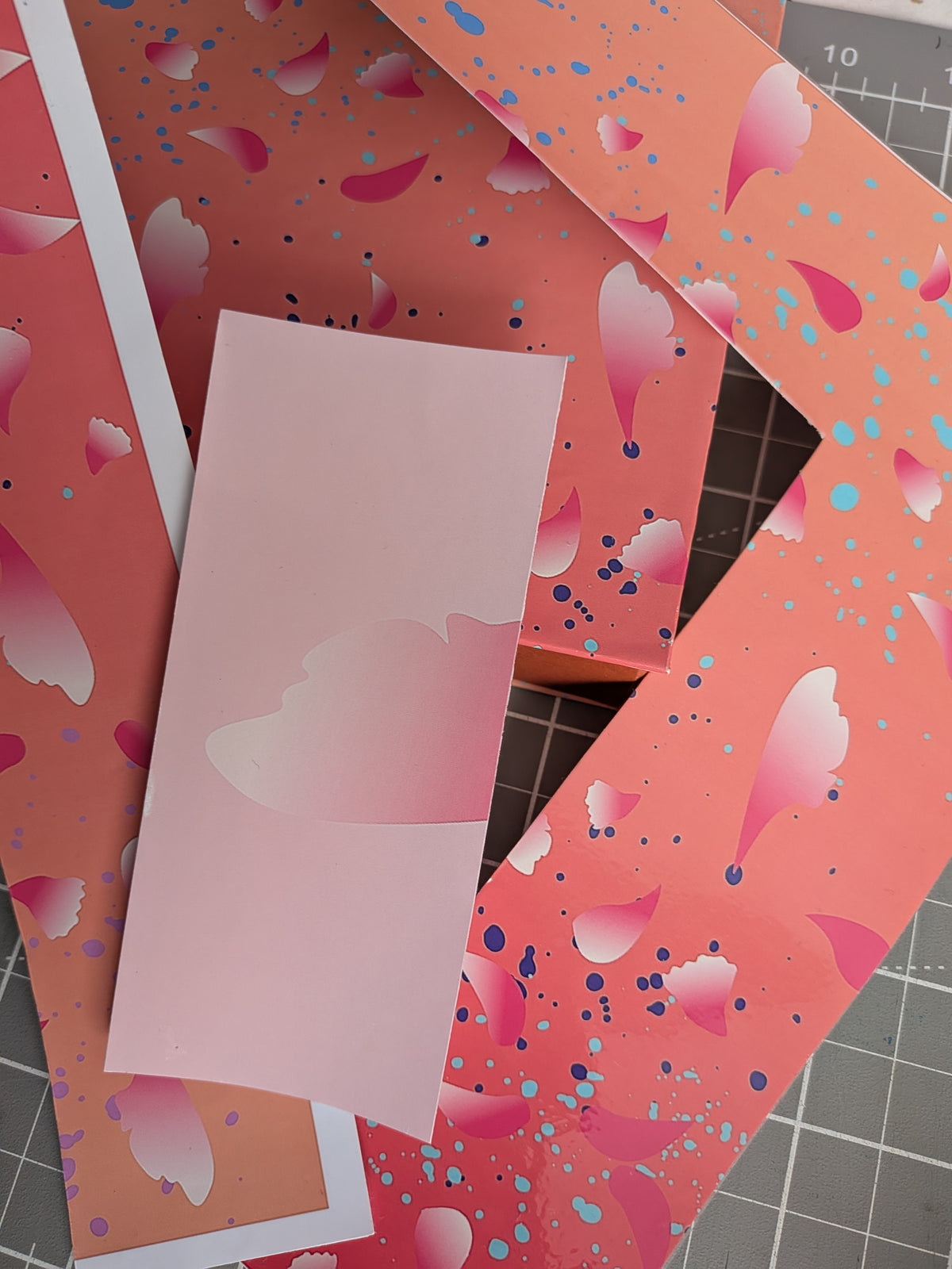 September Blossom Paper | Printable A4 Coral Petal Paper (PNG Digital Download)