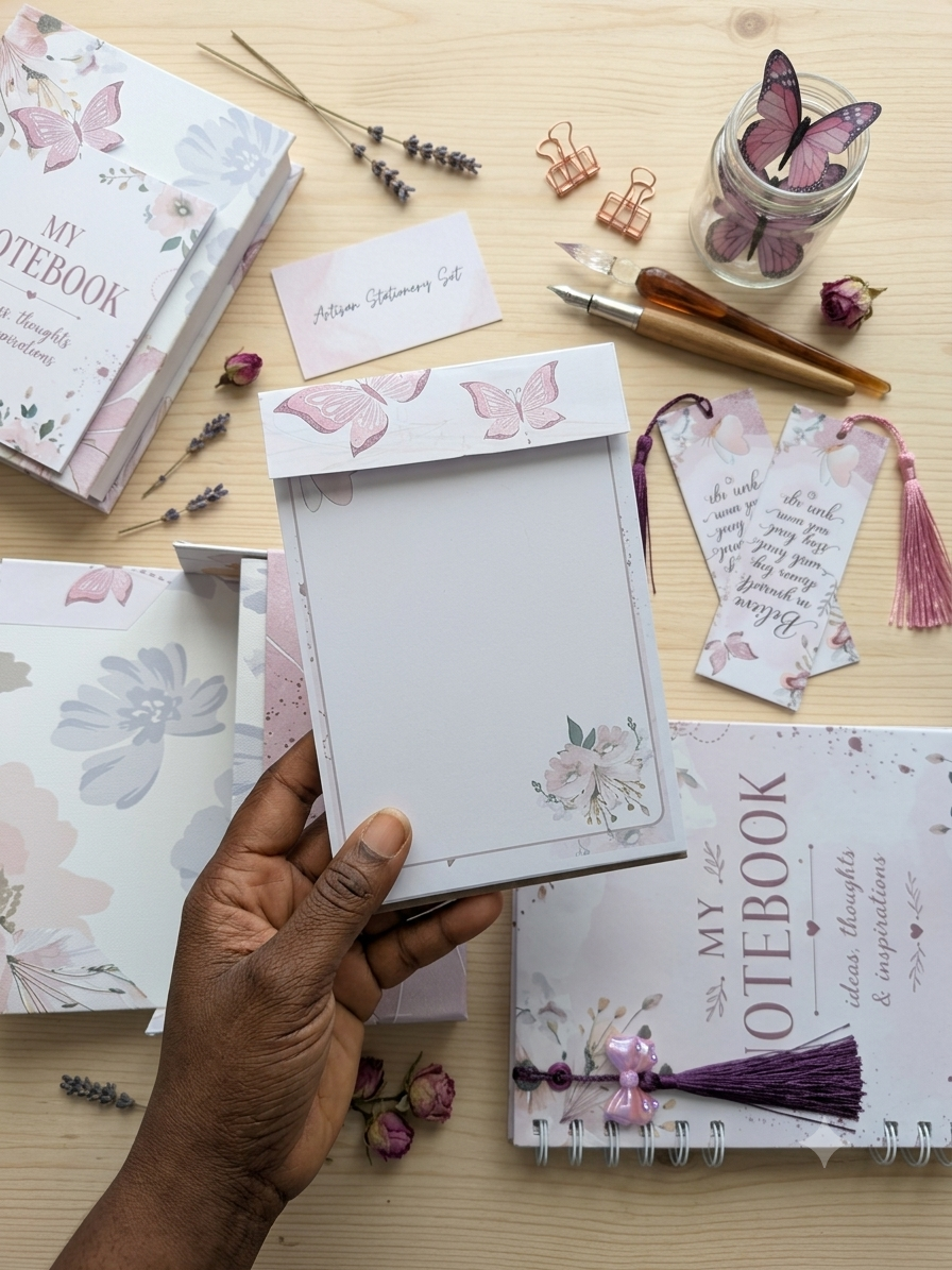 Elegant Butterfly Stationery Gift Set for Journaling, Planning & Everyday Inspiration