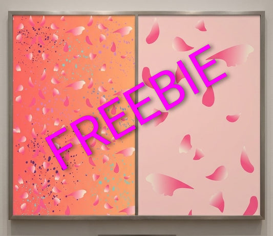 September Blossom Paper | Printable A4 Coral Petal Paper (PNG Digital Download)