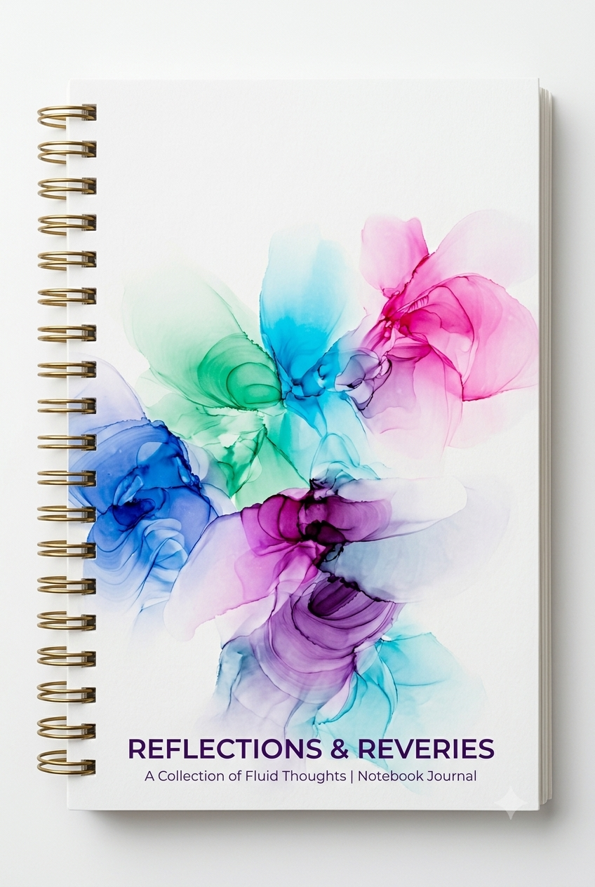 Fluid Ink Art Stationery Bundle | Instant Download (8.5" x 11")