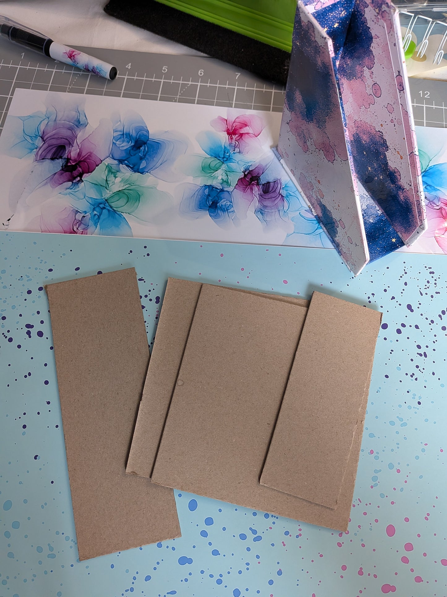 Fluid Ink Art Stationery Bundle | Instant Download (8.5" x 11")