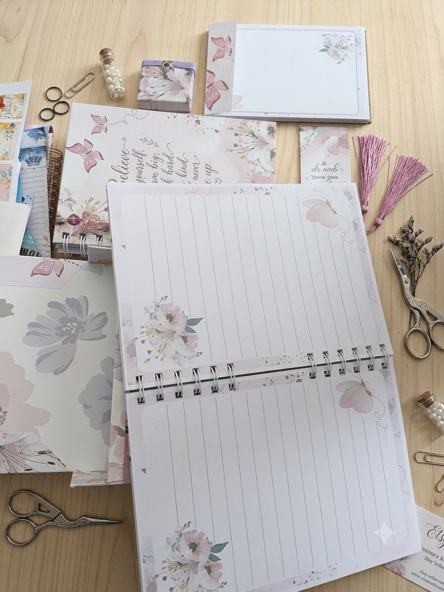 Elegant Butterfly Stationery Gift Set for Journaling, Planning & Everyday Inspiration
