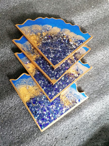 Blue Star Agate Coaster