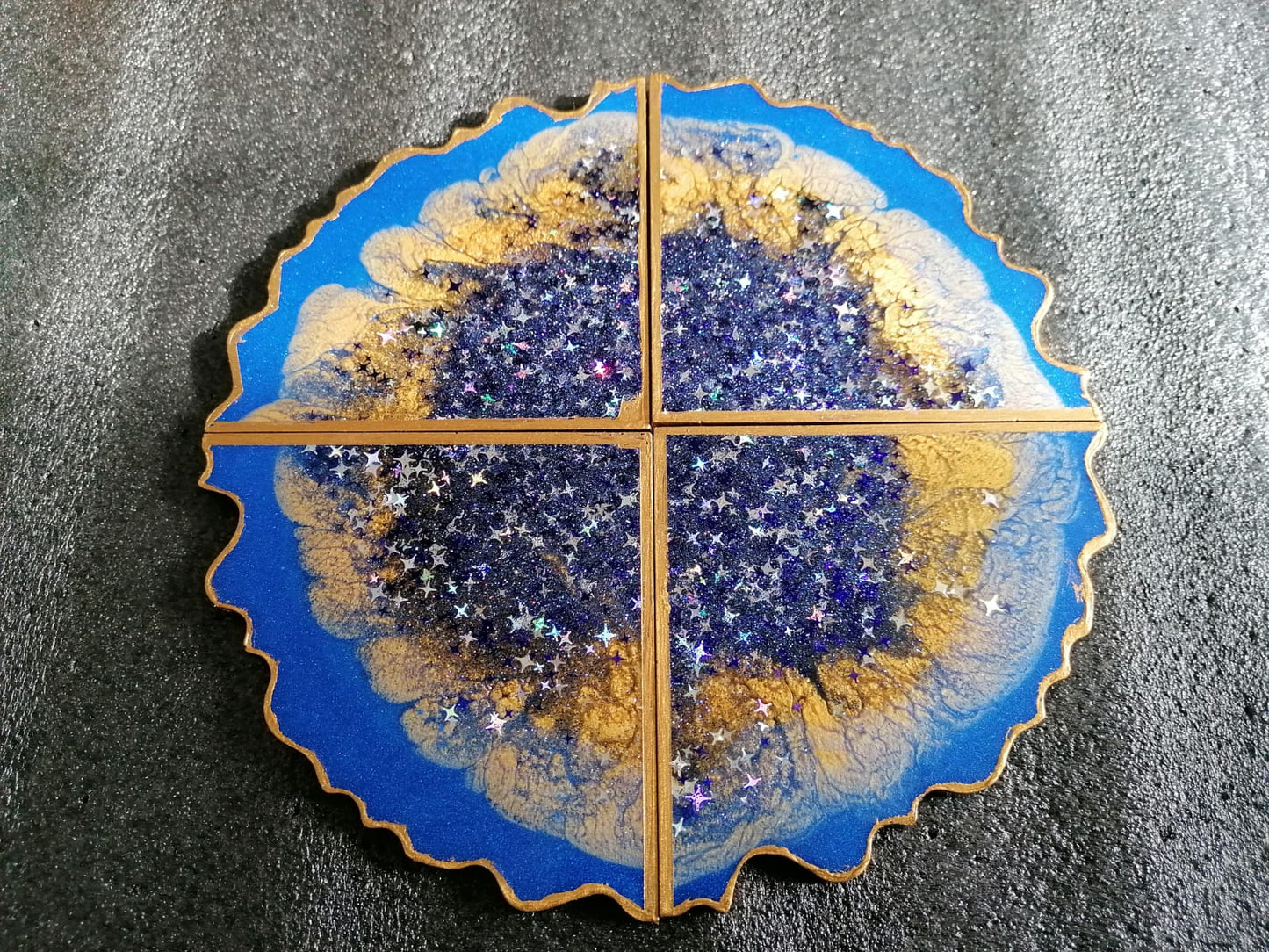 Blue Star Agate Coaster