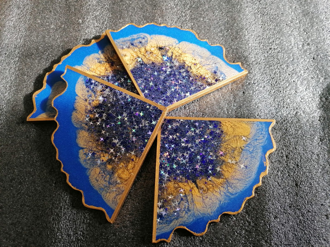Blue Star Agate Coaster