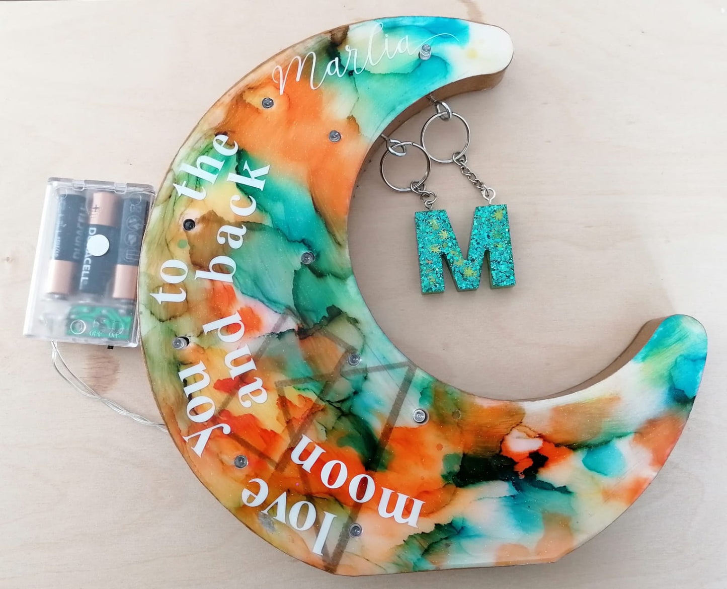 Personalised Crescent Moon Night Lights