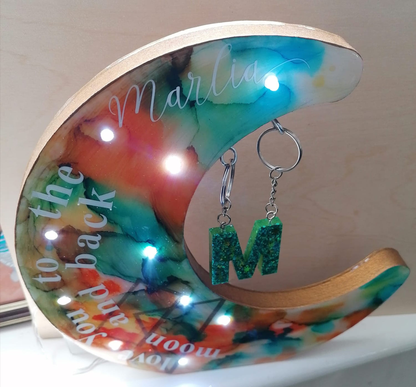 Personalised Crescent Moon Night Lights