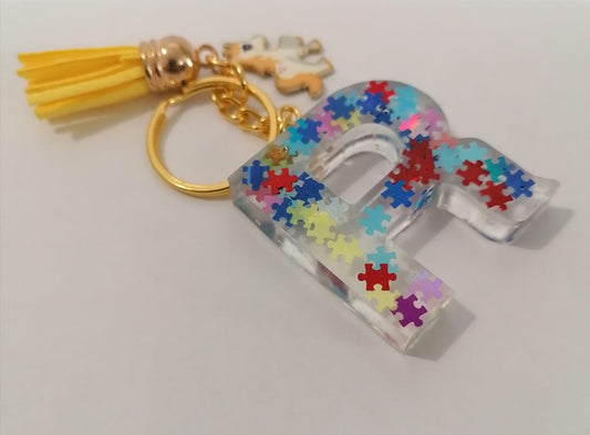 Autism Letter R keyring