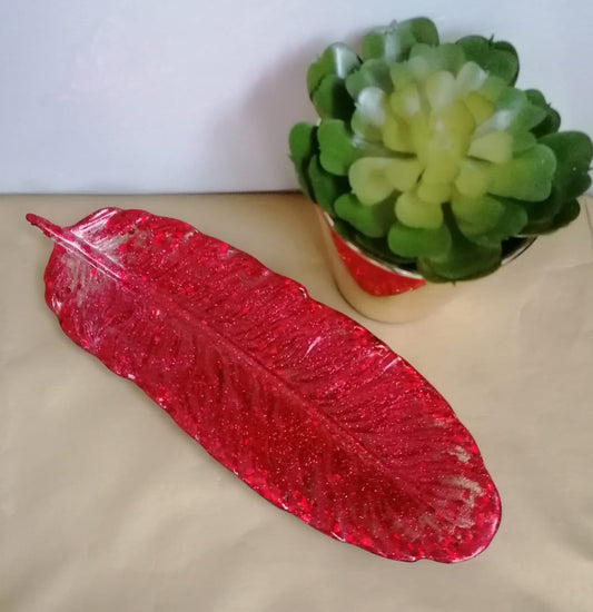 Hot Red glitter trinket tray