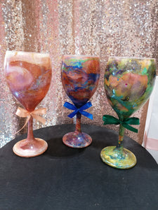 Embedded Glitter Wine Glass