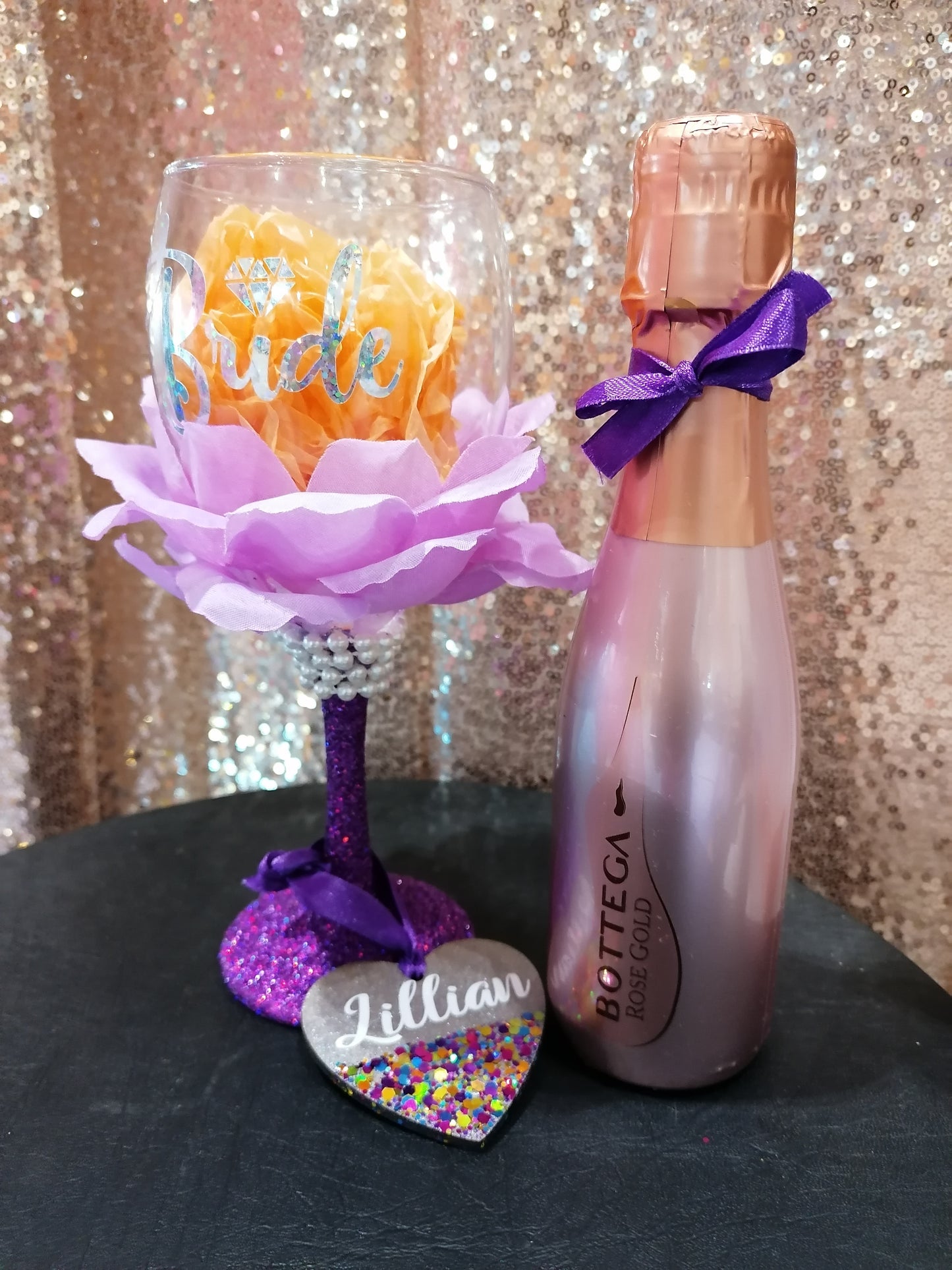 Personalised Mini Wine and Glass Set (Over 18s)