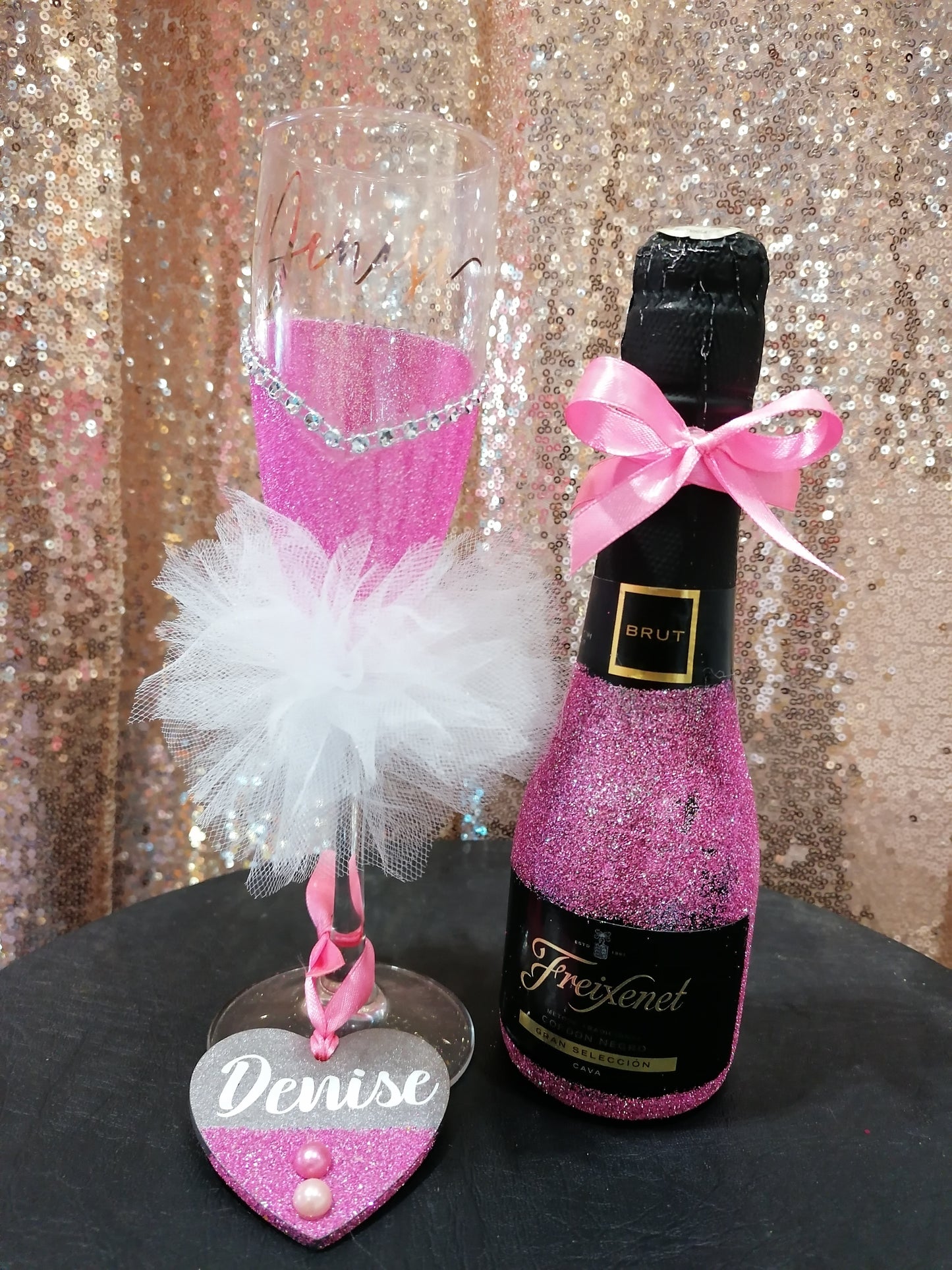 Personalised Mini Wine and Glass Set (Over 18s)