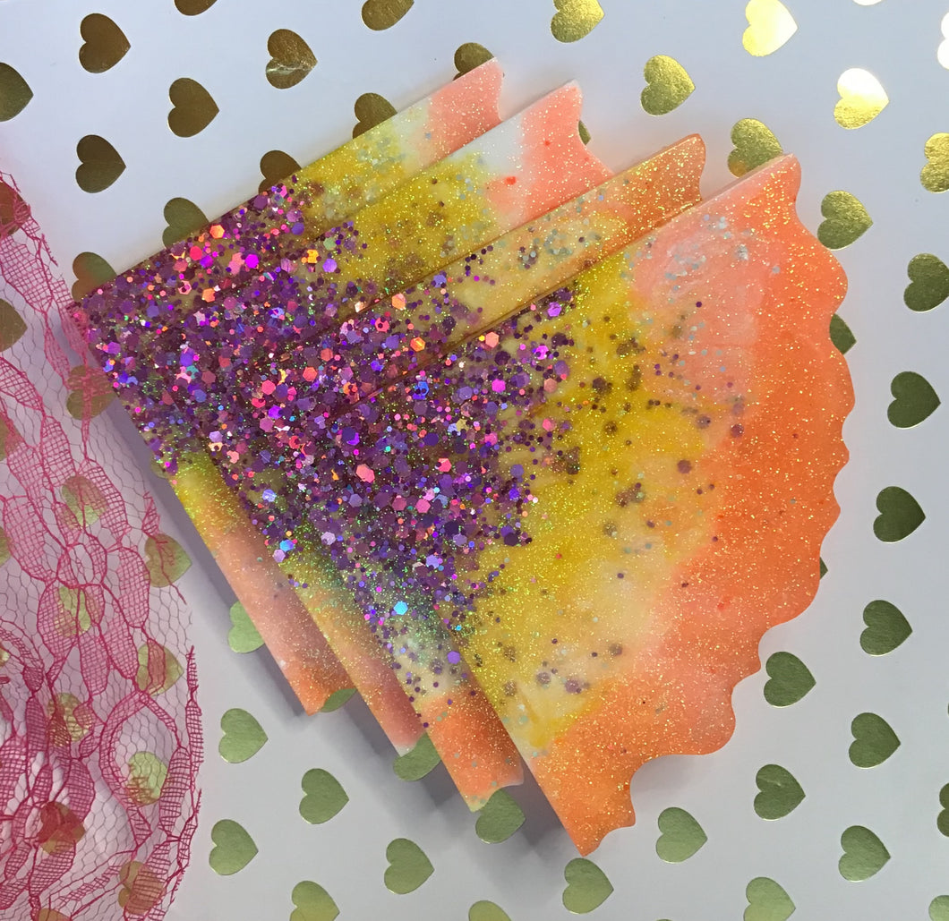 Orange Peel Agate Coaster
