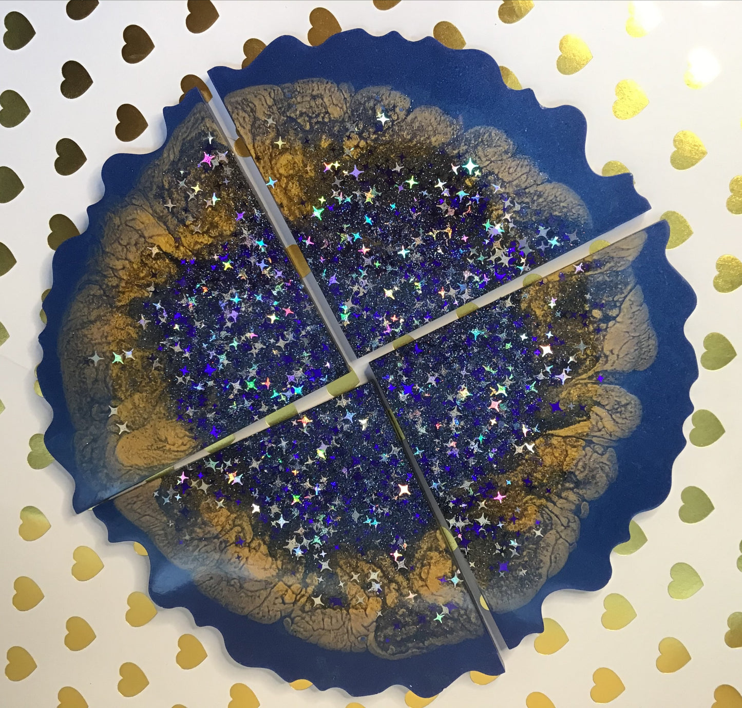 Blue Star Agate Coaster