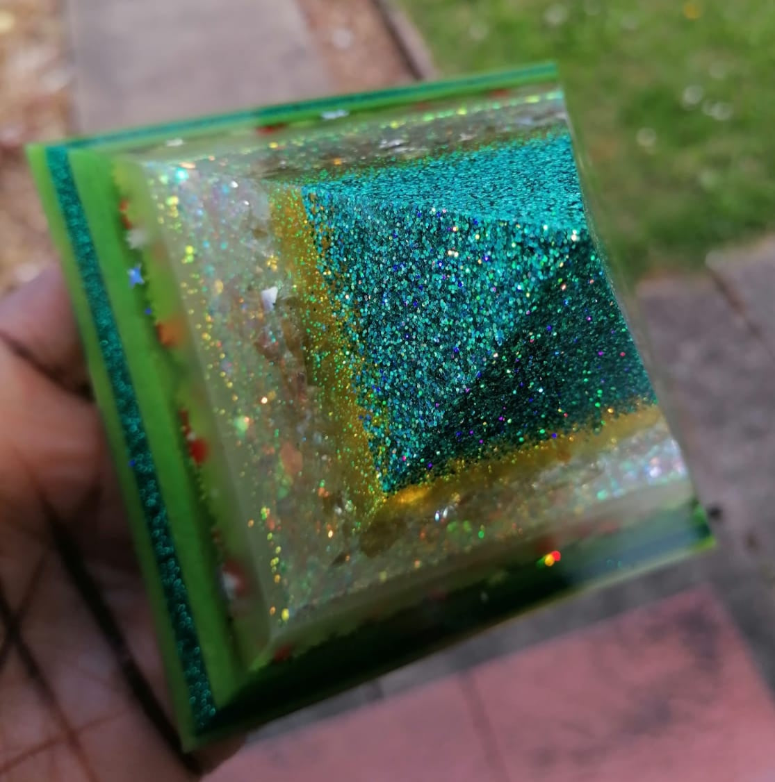Green Layered Pyramid