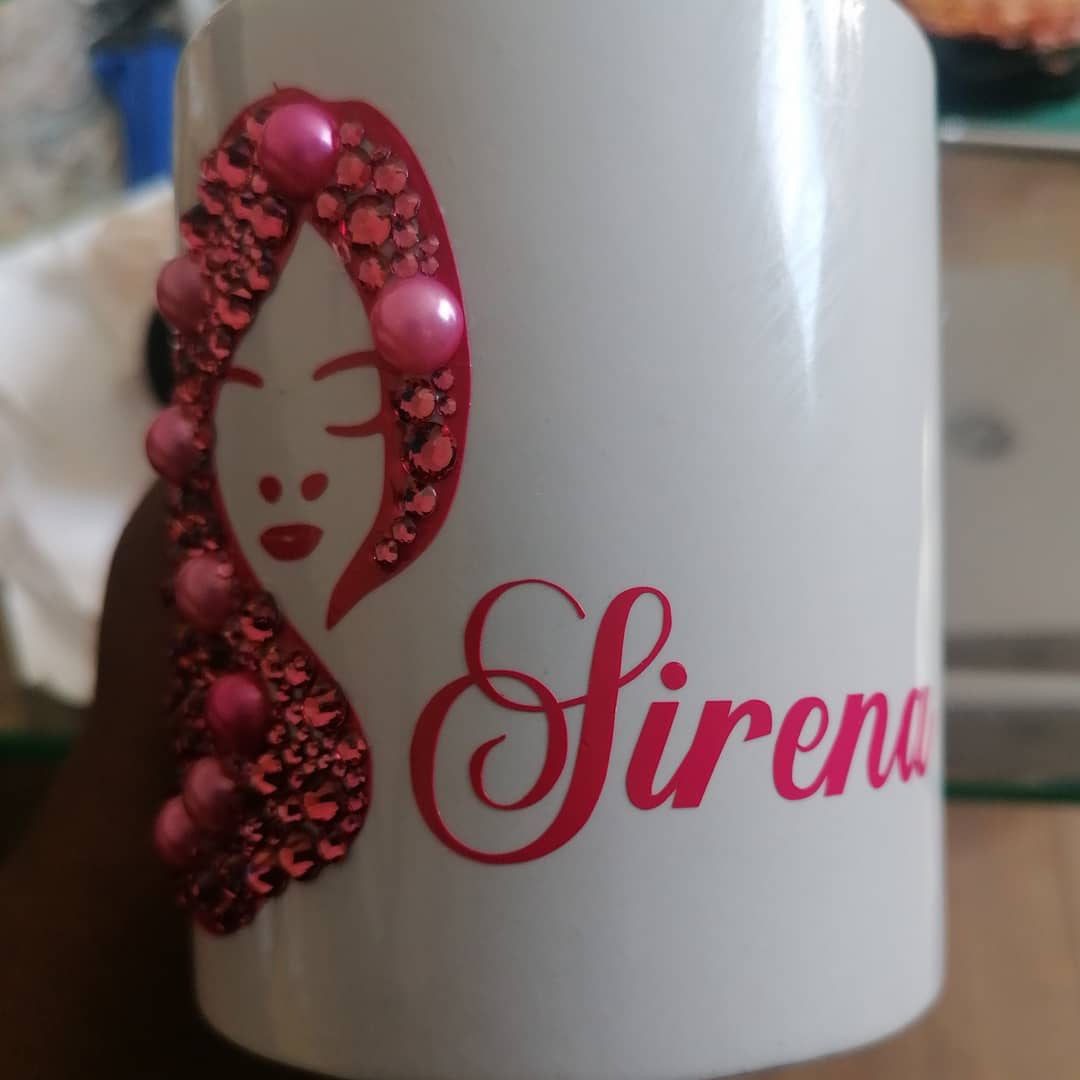 Afro Bling Diamante Mug