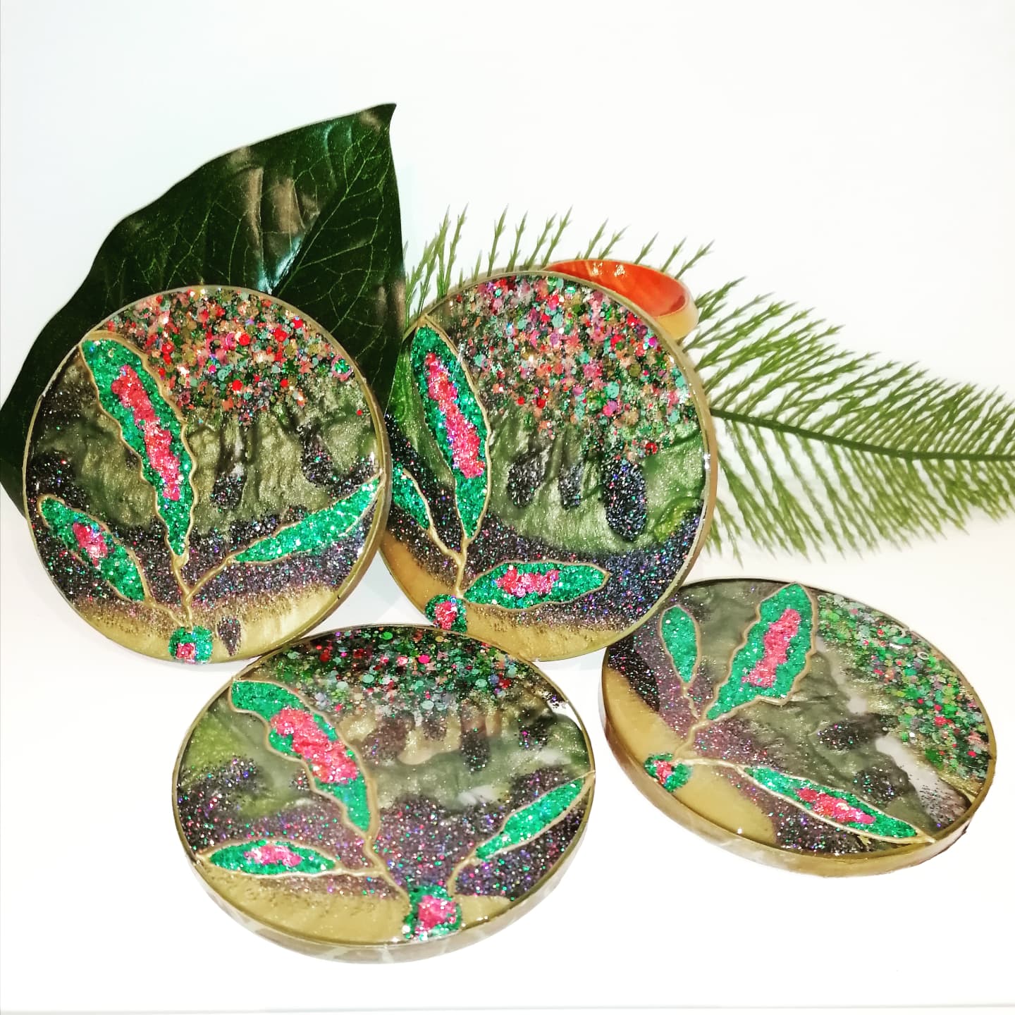 Green Bling Coaster