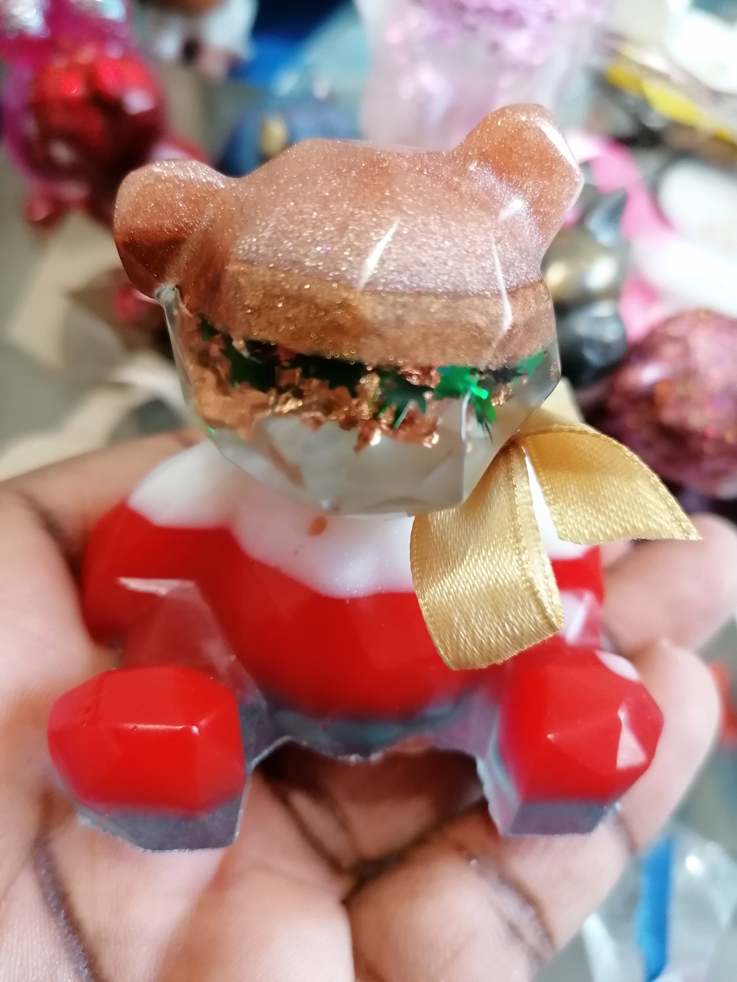 Resin 3D Teddy Bear Ornaments