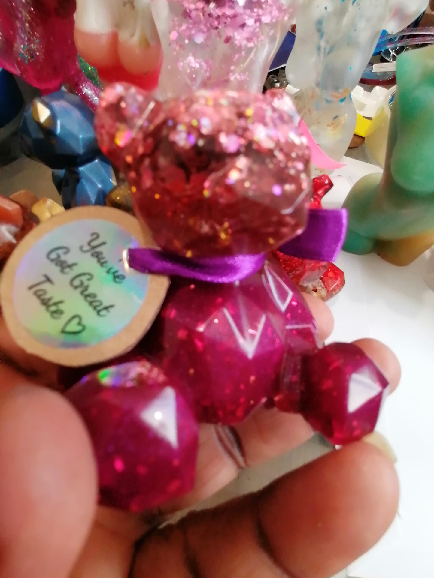 Resin 3D Teddy Bear Ornaments