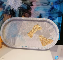 Load image into Gallery viewer, Beige Druzy Oval Tray
