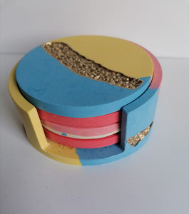 Candy coaster set with holder