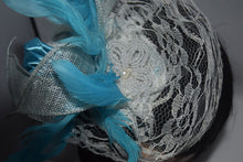 Load image into Gallery viewer, Blue Wedding Fascinator
