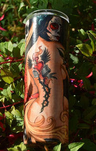 Tattoo Fabric 20oz Day of the Dead Tumbler