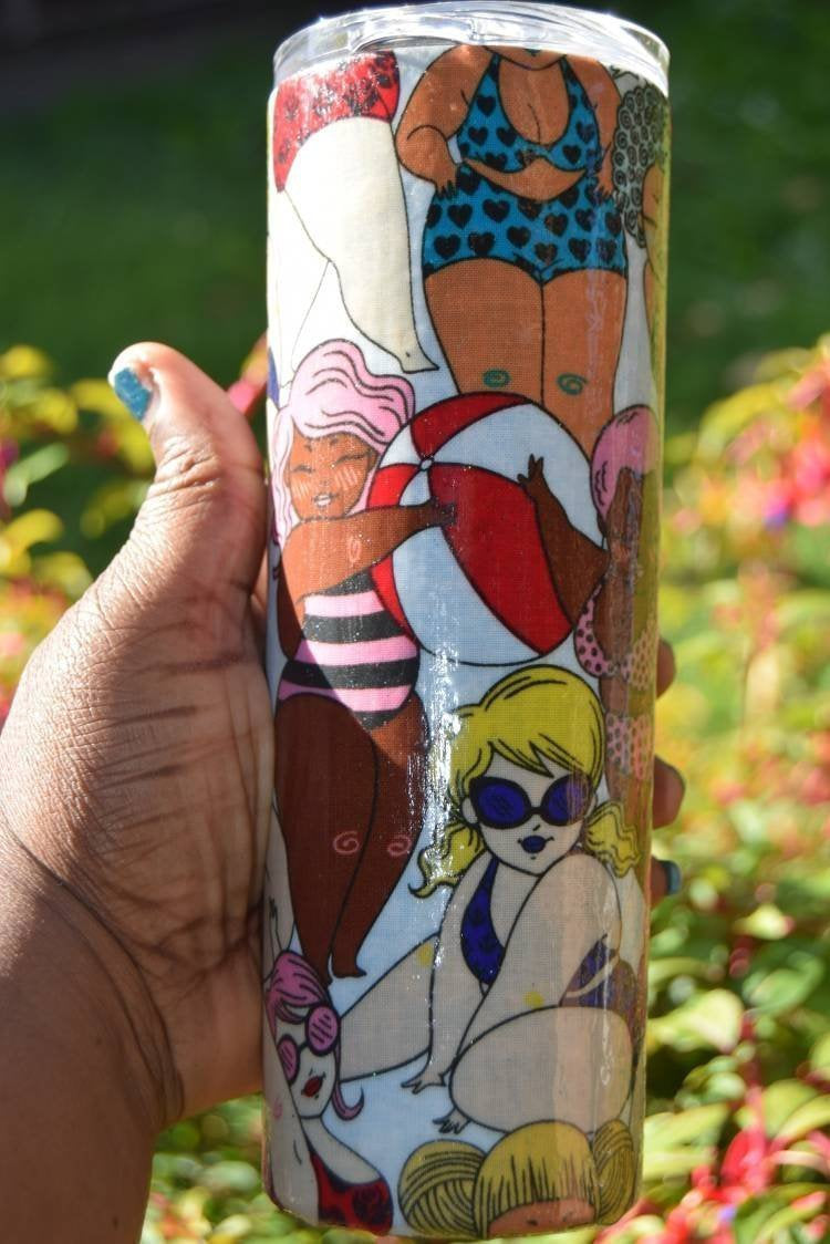 Mamas in Bath Fabric 20oz Tumbler