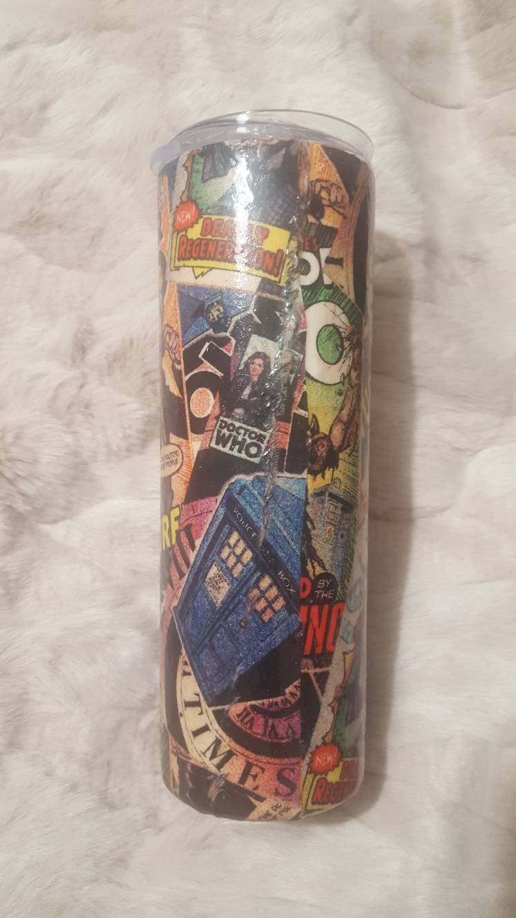 Dr Who Fabric 20oz Tumbler