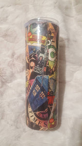 Dr Who Fabric 20oz Tumbler