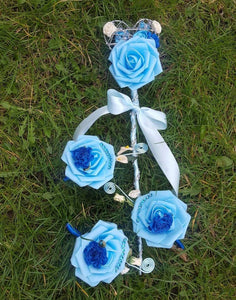 Blue and Bling Bouquet Set