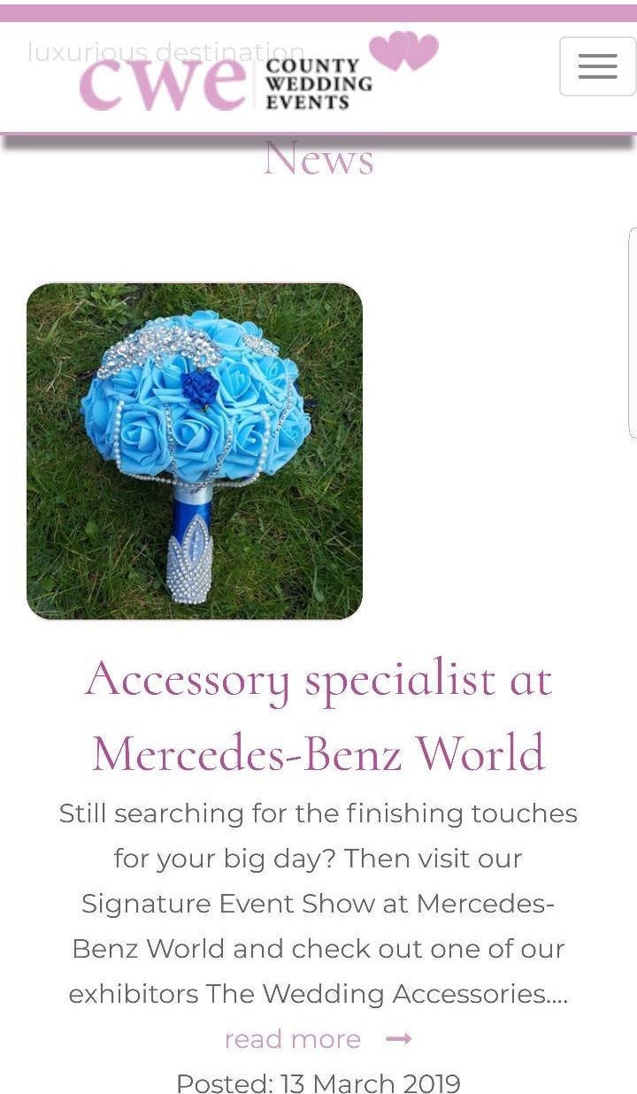 Blue and Bling Bouquet Set