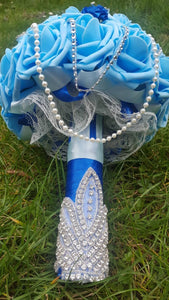 Blue and Bling Bouquet Set