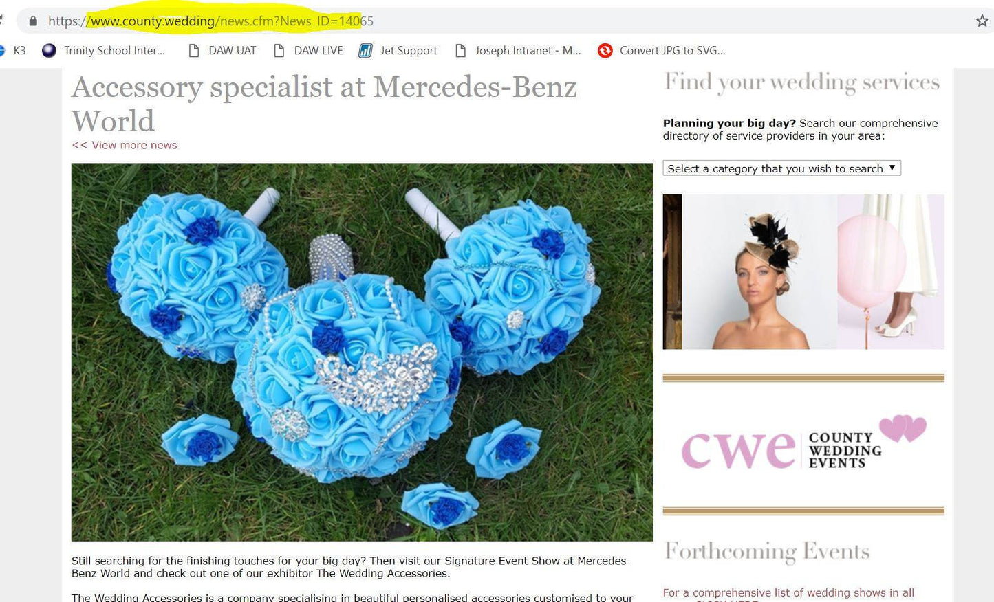 Blue and Bling Bouquet Set