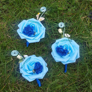 Blue and Bling Bouquet Set