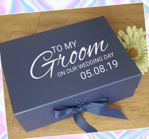Personalised groom gift box