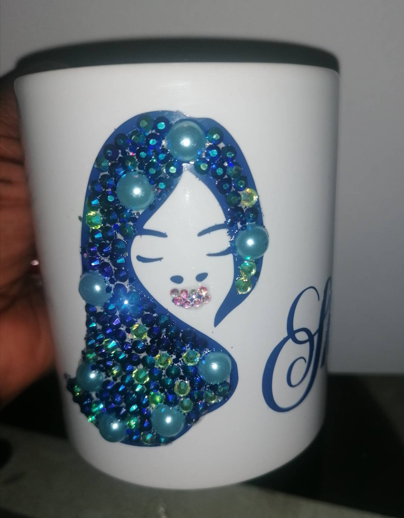 Afro Bling Diamante Mug